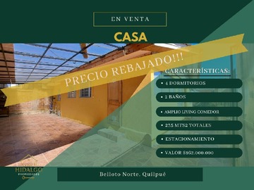 Venta / Casa / Quilpué