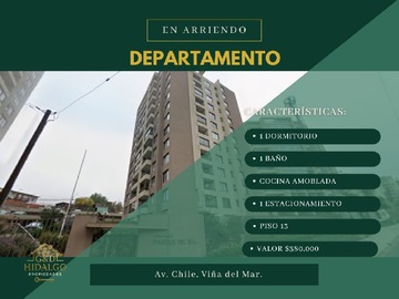Arriendo Mensual / Departamento / Viña del Mar